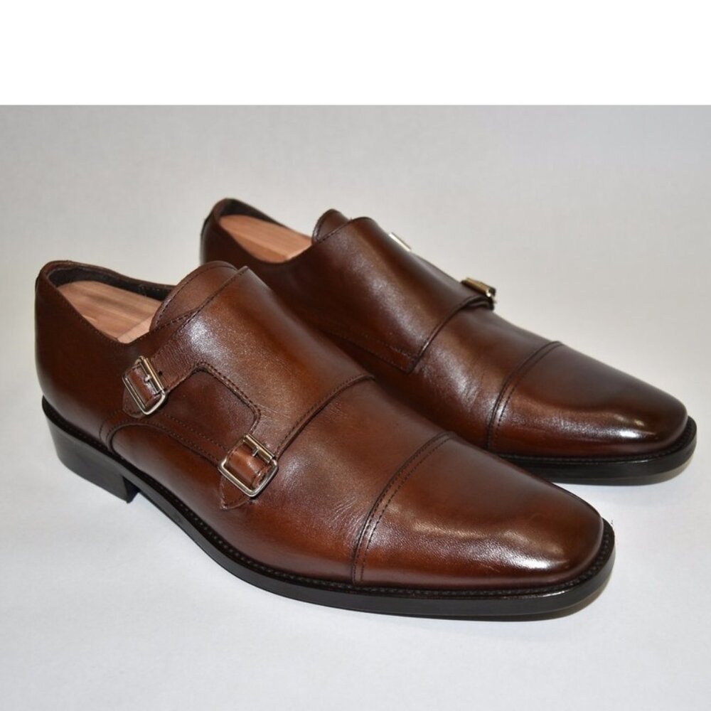 New! To Boot New York 'Morgan' Double Monk Strap Marrone Brown Sz 10 $325 DD222A